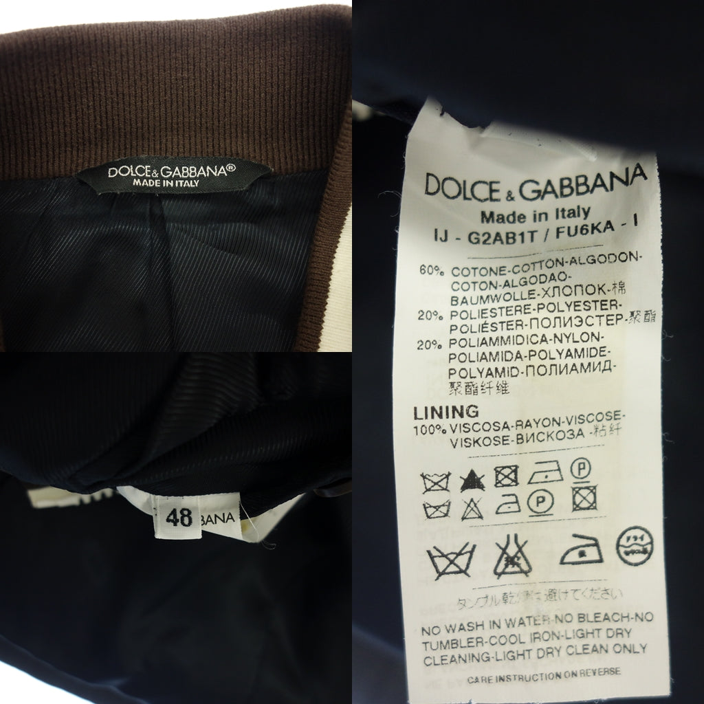 二手 ◆Dolce &amp; Gabbana Docking 夹克 4 个口袋拉链男式灰色 48 码 DOLCE&amp;GABBANA [AFB18] 