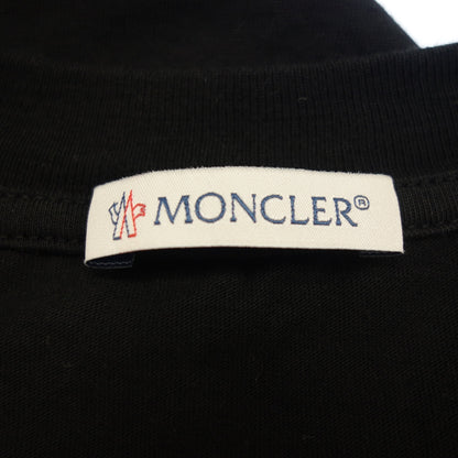 美品◆モンクレール ロゴワッペン Tシャツ メンズ サイズM ブラック C-SCOM-22-63901 MONCLER【AFB48】