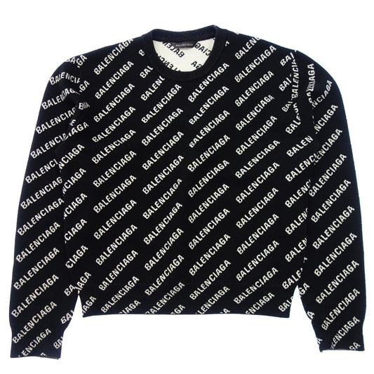 Balenciaga Knit Sweater Logo Pullover 719605 Women's Black M BALENCIAGA [AFB29] [Used] 