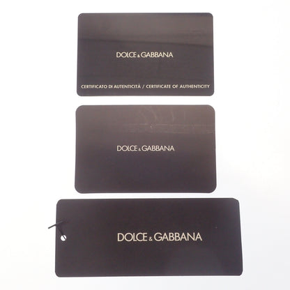 極美品◆ドルチェ&ガッバーナ 二つ折り財布 型押し レザー ブラック  DOLCE＆GABBANA【AFI16】