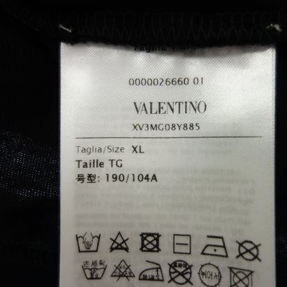 Valentino 短袖 T 恤裁剪和缝制棉 XV3MG08Y885 男士 XL 黑色 VALENTINO [AFB22] [二手] 