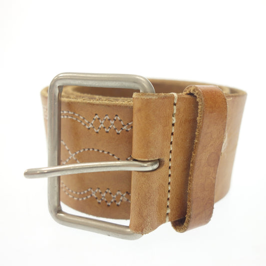 Used ◆ tricot COMME des GARCONS belt leather silver metal fittings western style men's brown size 80 tricot COMME des GARCONS [AFI11] 