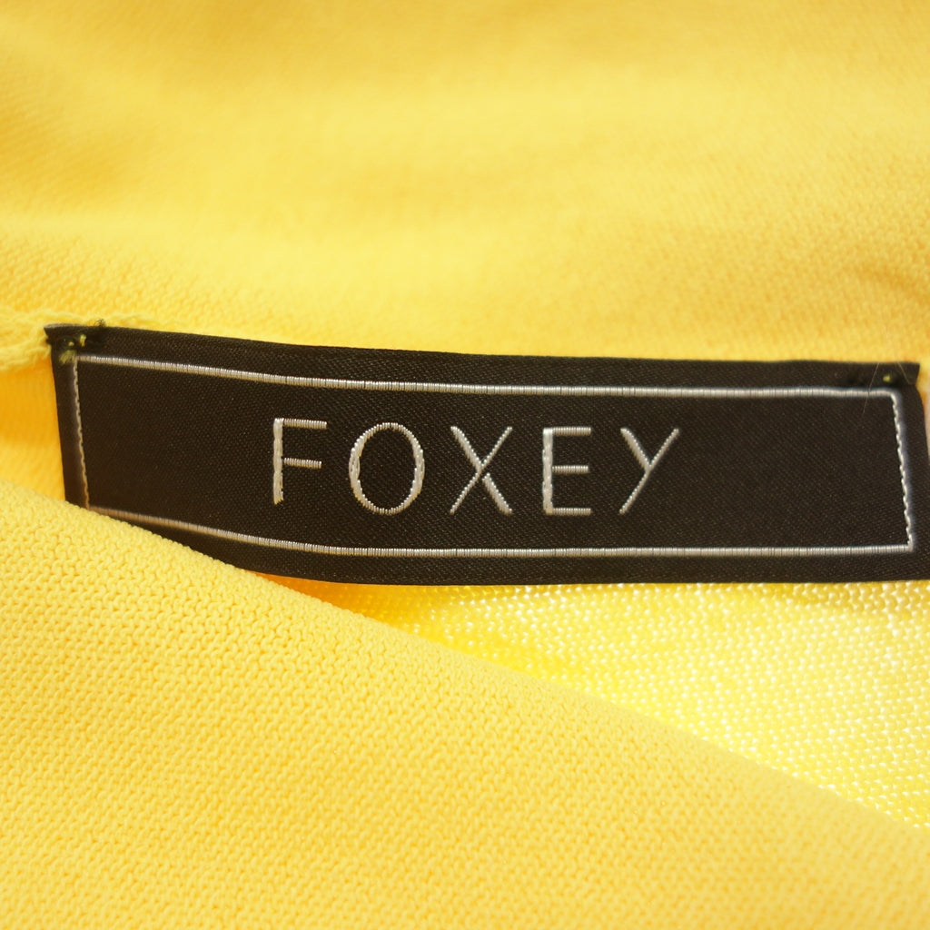 Good Condition◆Foxy 36823 Long Sleeve Cardigan Upper Standard Rayon Ladies Yellow Size 38 FOXEY [AFB27] 