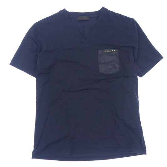 Very good condition ◆ Prada Sports Chest Pocket T-shirt Men's Size M Navy PRADA SPORTS [AFB48] 
