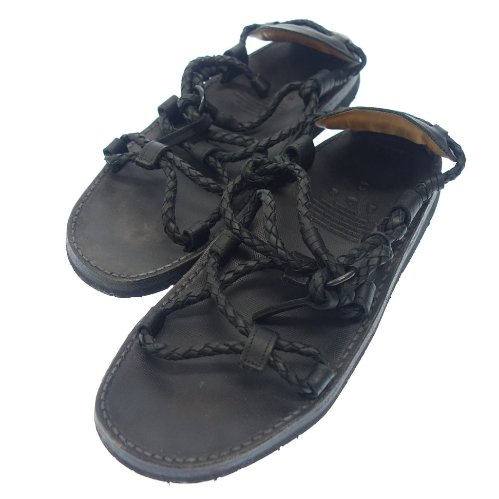 中古◆東京サンダル ワラジサンダル メンズ 黒 レザー サイズ10 TOKYO SANDAL【AFC44】