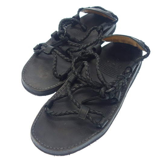 Used ◆ Tokyo Sandals Waraji Sandals Men's Black Leather Size 10 TOKYO SANDAL [AFC44] 