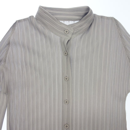 Very good condition ◆ Pleats Please long sleeve shirt Ladies size 03 Gray PLEATS PLEASE [AFB5] 