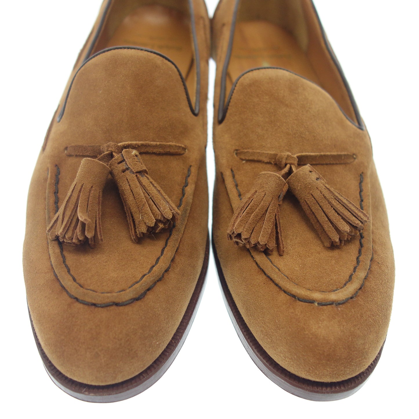 Very beautiful item◆Ralph Lauren Tassel Loafer Suede Beige Size 26.5cm RALPH LAUREN 