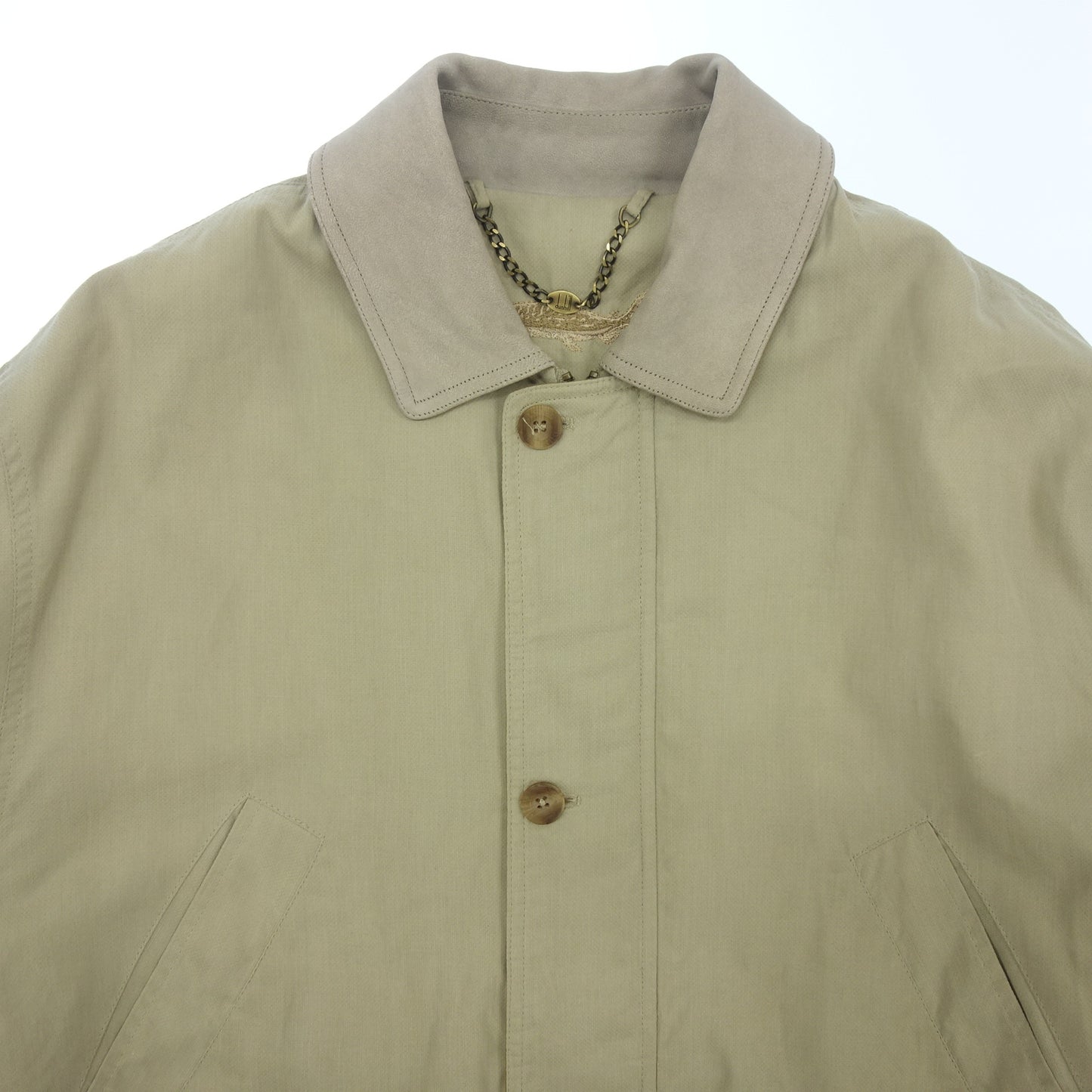 Dunhill Military Jacket Elbow Patch Men's M Beige dunhill [AFB43] [Used] 