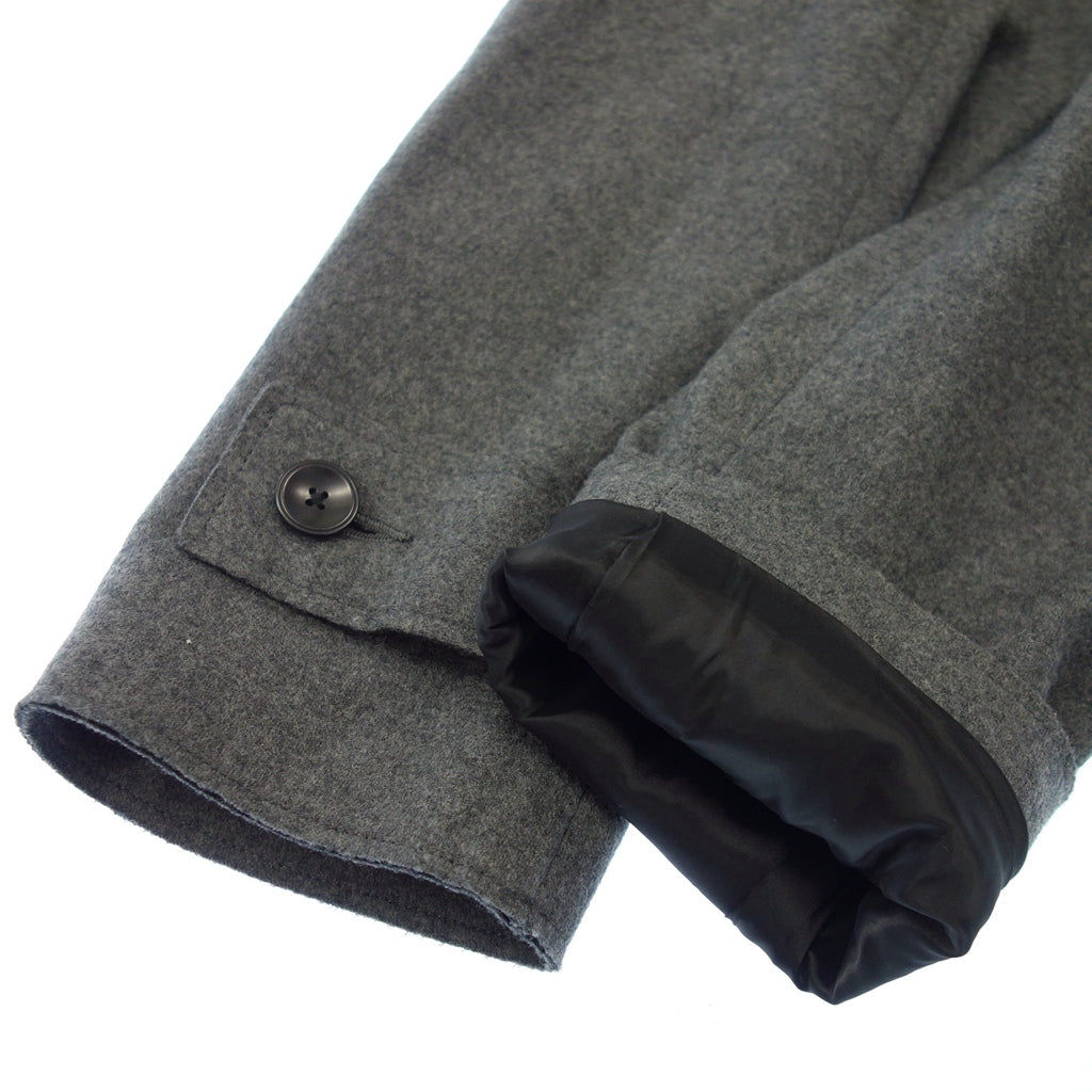 Like new◆Double JK wool pea coat FIDELITY custom made men's M gray wjk black [AFB10] 