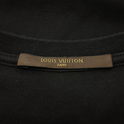 美品◆ルイヴィトン Tシャツ モノグラム 胸ポケット RM082M サイズS メンズ 黒LOUIS VUITTON【AFB30】