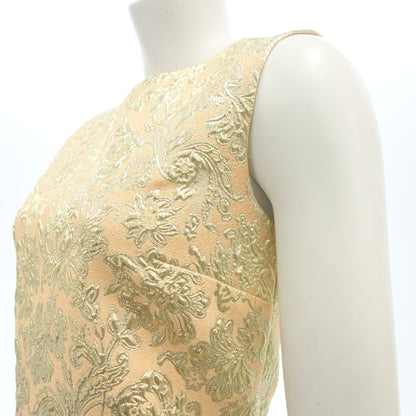 Dolce &amp; Gabbana Dress Sleeveless Floral Pattern Women's Beige 36 DOLCE&amp;GABBANA [AFB15] [Used] 