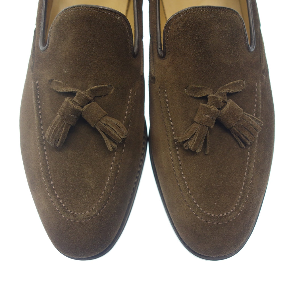 Very good condition ◆ Loake leather shoes tassel loafers suede men's size 9 brown Loake [AFD2] 