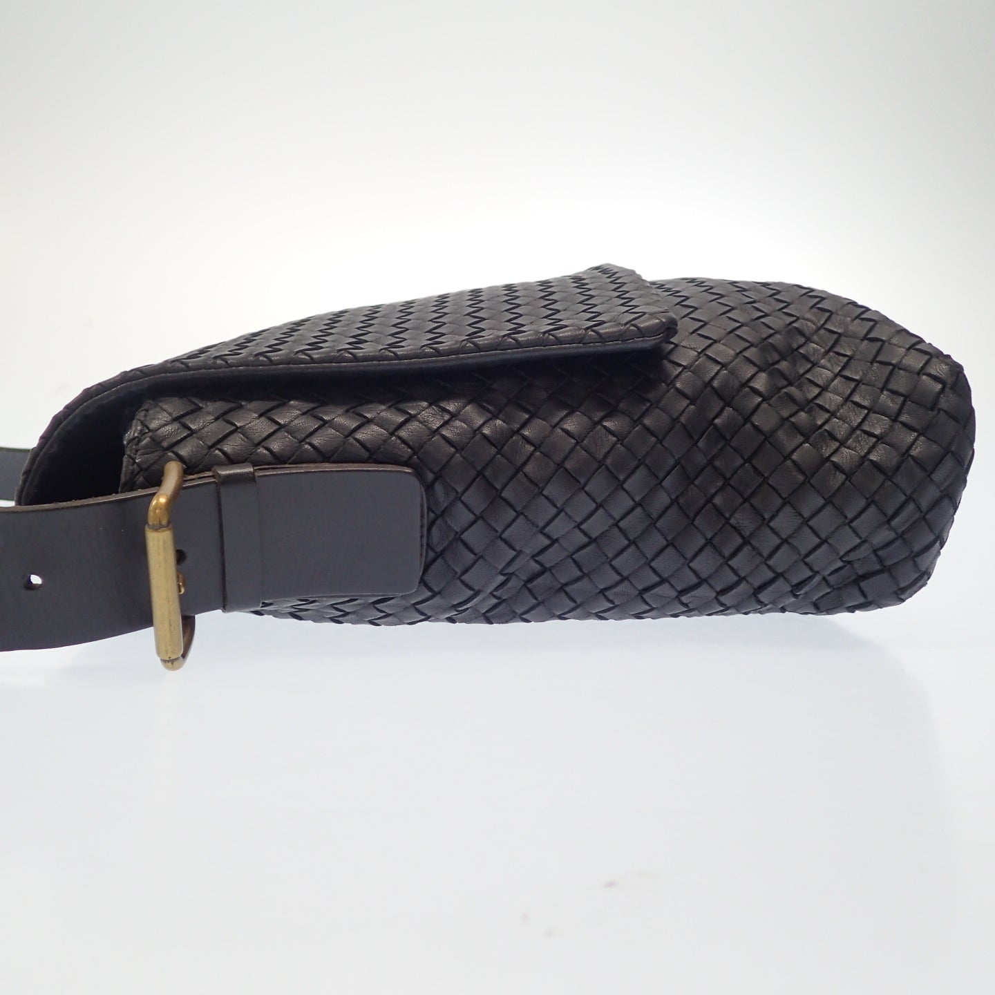 二手 ◆BOTTEGA VENETA Intrecciato 皮革单肩包 金色五金 BOTTEGA VENETA [AFE5] 