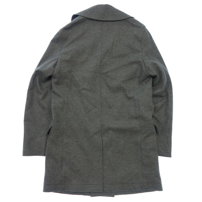 Like new◆Double JK wool pea coat FIDELITY custom made men's M gray wjk black [AFB10] 