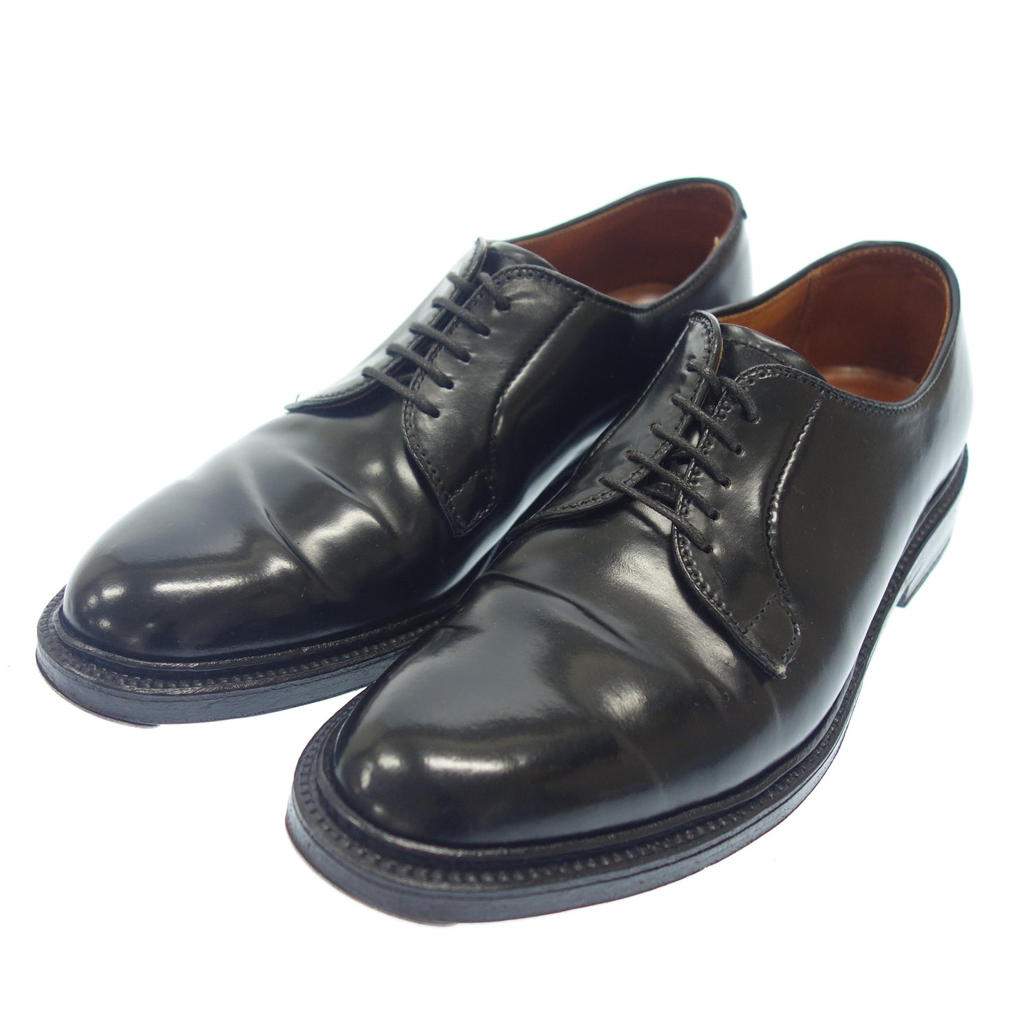 Good Condition◆Alden 9901 Leather Shoes Plain Toe Cordovan Black US8.5D Alden 