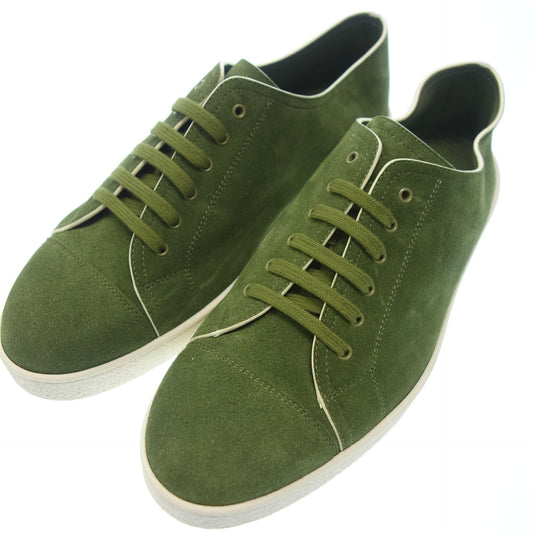 Very good condition ◆ John Lobb Leather Sneakers Suede LEVAH Men's 8.5 Green JOHN LOBB [LA] 