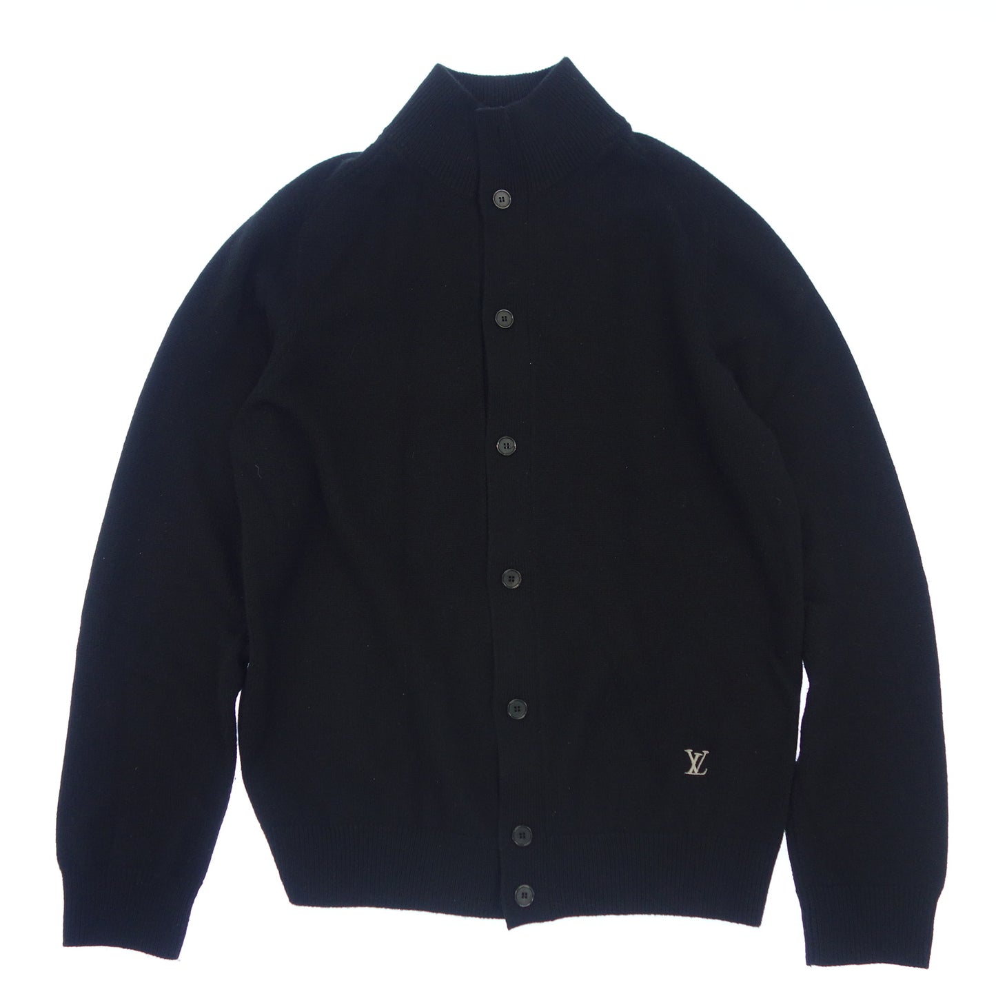 二手 ◆Louis Vuitton 针织开衫 100% 羊绒 XL 码 黑色 LOUIS VUITTON [AFB12] 