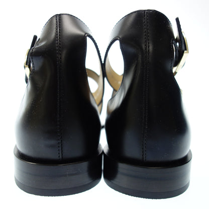 FENDI leather sandals gold hardware ladies 7 black FENDI [AFD3] [Used] 