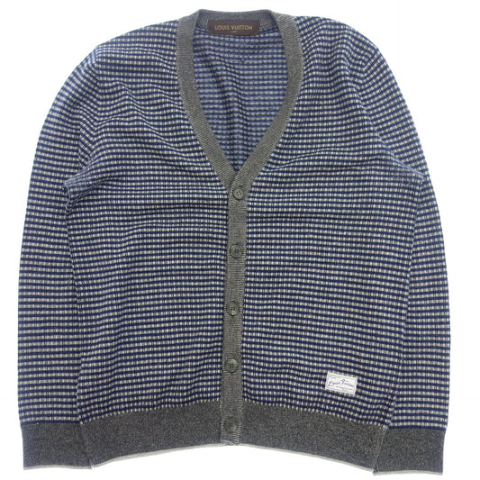 Used ◆Louis Vuitton Knit Cardigan Wool x Silk RM132M Size S Blue Men's LOUIS VUITTON [AFB30] 