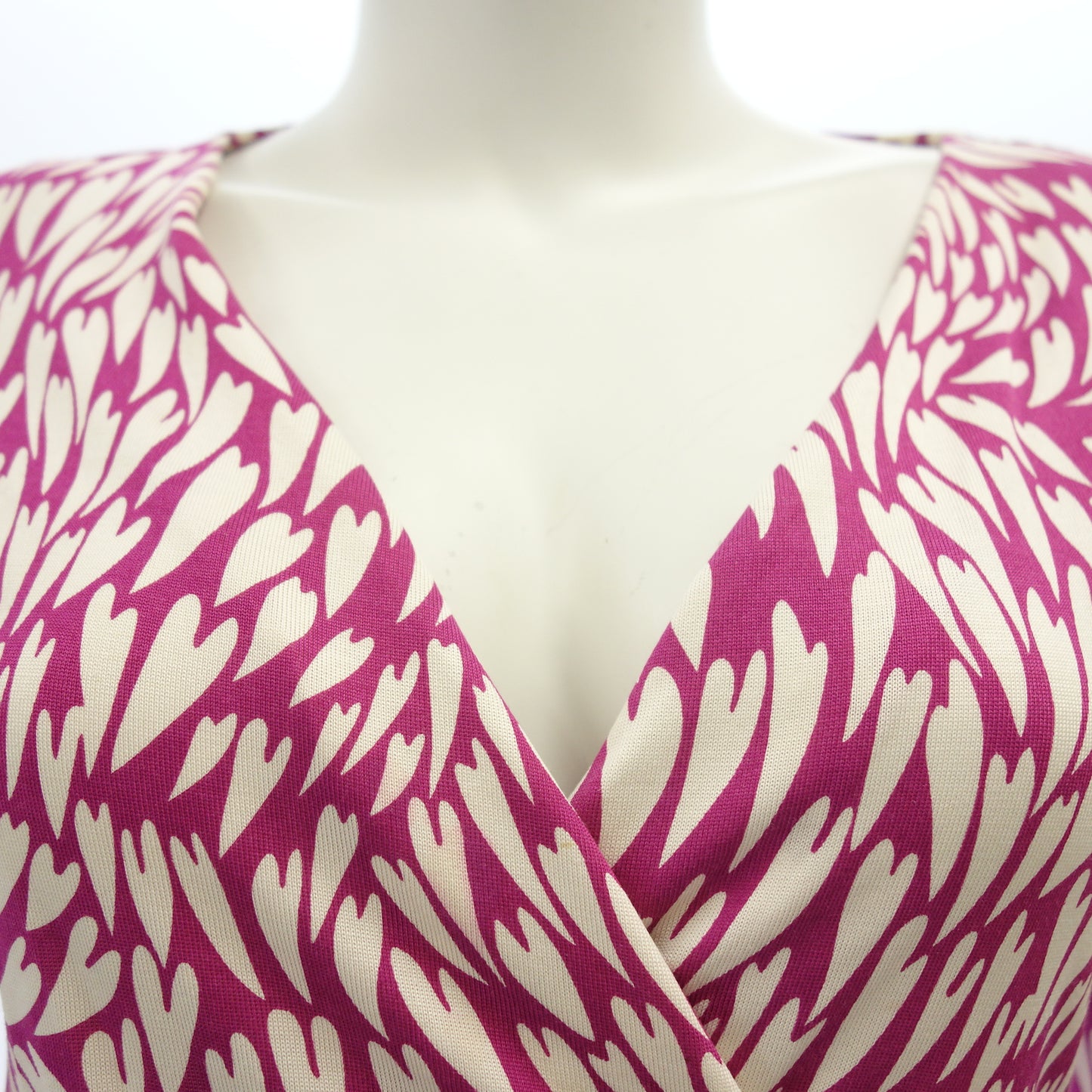 Good Condition◆Diane Von Furstenberg Dress Silk All Over Pattern Pink Size 0 Women's DIANE VON FURSTENBERG [AFB8] 