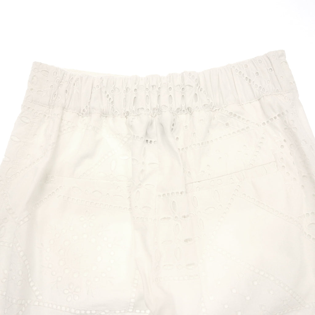 Good Condition◆MSGM PATCHWORK Cotton Cropped Pants Women's 38 White MSGM [AFB4] 