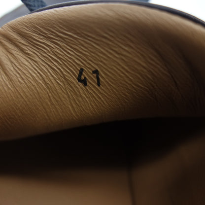 ブルネロクチネリ レースアップ レザースニーカー メンズ ネイビー 41 BRUNELLO CUCINELLI【AFC35】【中古】