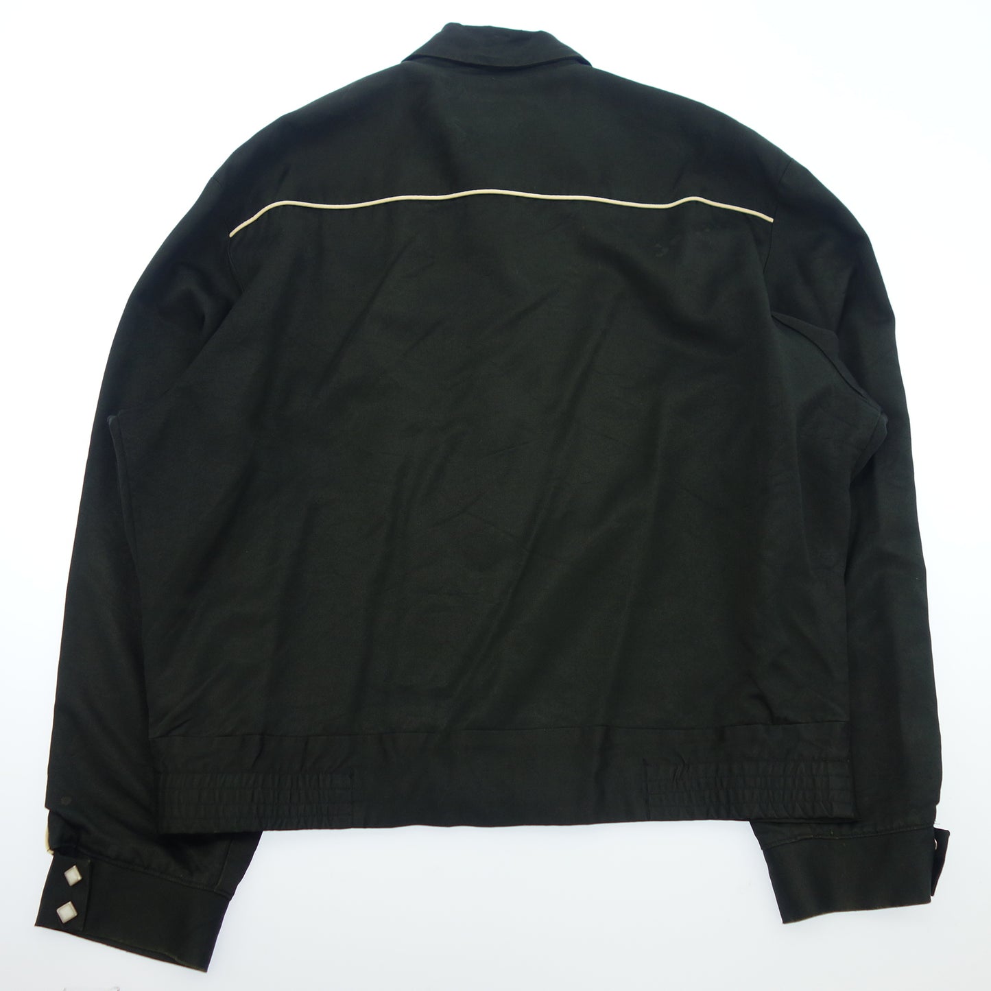 Good Condition◆Vintage Western Jacket Gabardine Rayon Estimated 80-90's Size L Equivalent Men's Black Vintage [AFB13] 