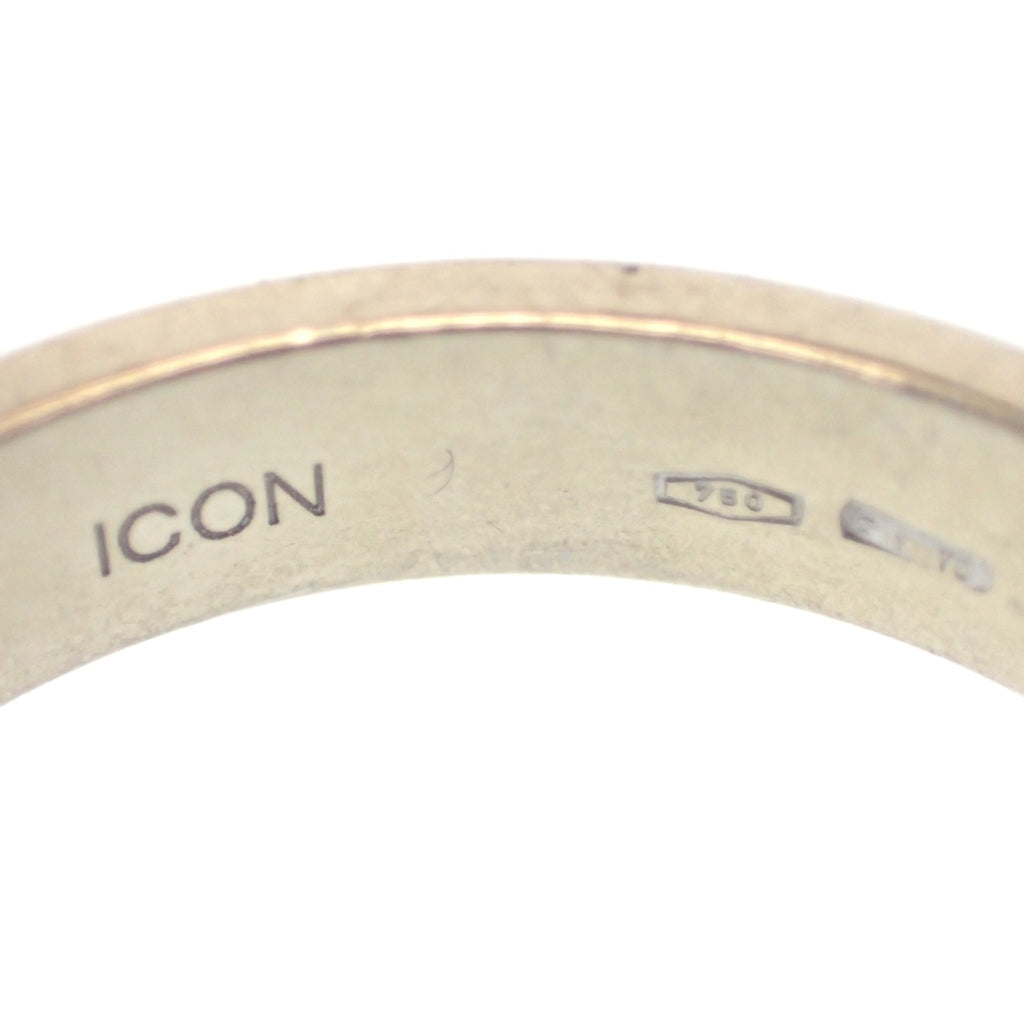 中古◆グッチ 指輪 アイコンリング 750WG ホワイトゴールド サイズ18 GUCCI【AFI17】