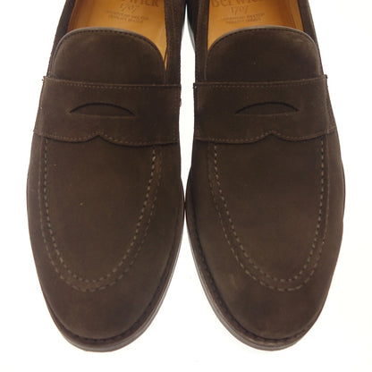 Very good condition ◆ Berwick leather shoes coin loafers 4172 suede men's brown size 8.5 Berwick [LA] 