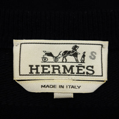 Hermes 针织毛衣镶边羊绒混纺男士海军蓝/灰色 XL HERMES [AFB41] [二手] 