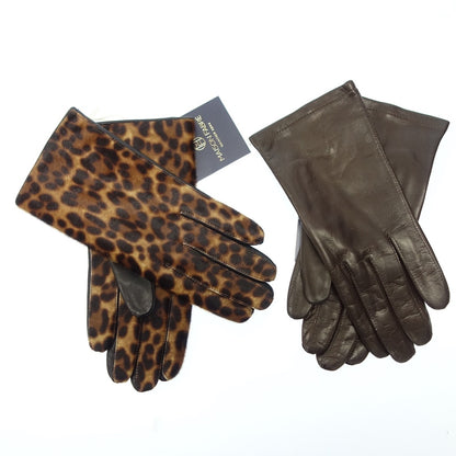 Like new◆Maison Fabre Gloves Lambskin Lambskin 2-piece set maison fabre [AFI21] 