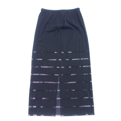 Good condition ◆ Pleats Please Long Skirt Slit Women's Black 5 PLEATS PLEASE [AFB19] 