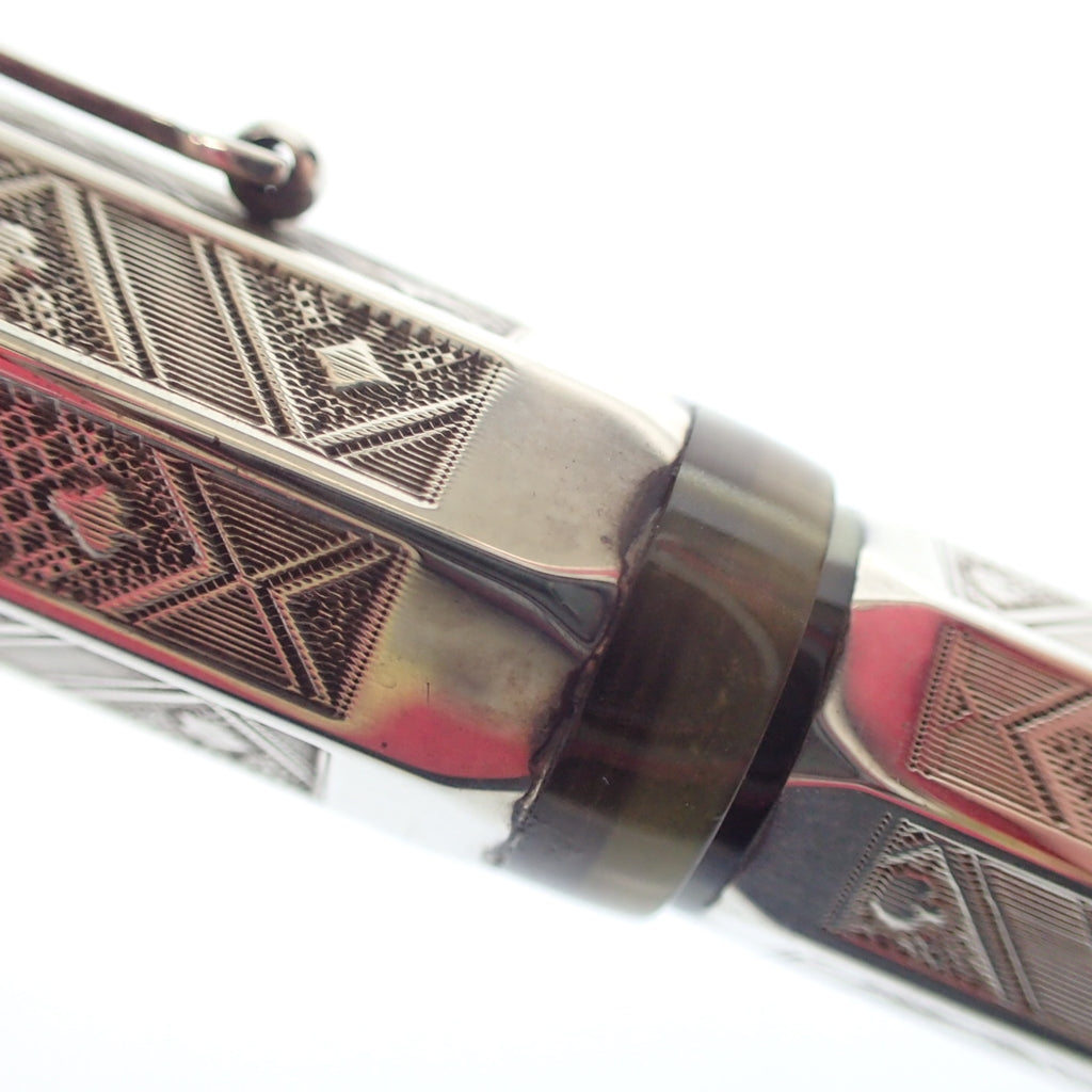 Good condition ◆ Montegrappa Fountain Pen Queen of Hearts 925 Nib 750 Silver Montegrappa [AFI18] 