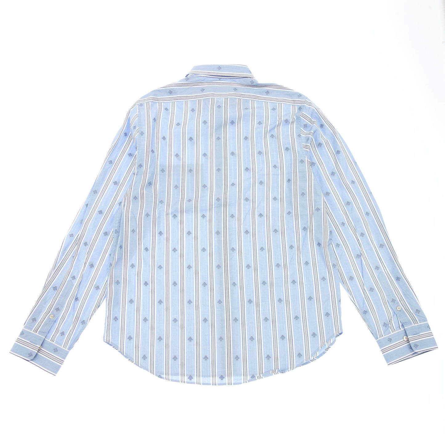 Gucci long sleeve shirt bee stripe 568356 men's blue 39 GUCCI [AFB22] [Used] 