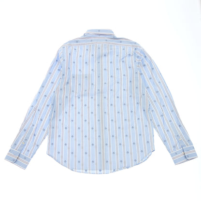 Gucci long sleeve shirt bee stripe 568356 men's blue 39 GUCCI [AFB22] [Used] 