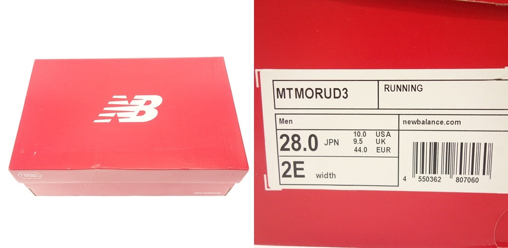 美品◆ニューバランス トレイル ランニングシューズ スニーカー メンズ サイズ28cm ホワイト系 MTMORUD3  new balance【AFD13】