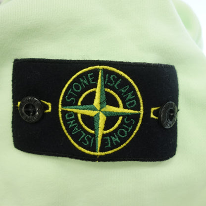 美品◆ストーンアイランド プルオーバーパーカー 肩ロゴ メンズ ライトグリーン サイズL STONE ISLAND【AFB46】