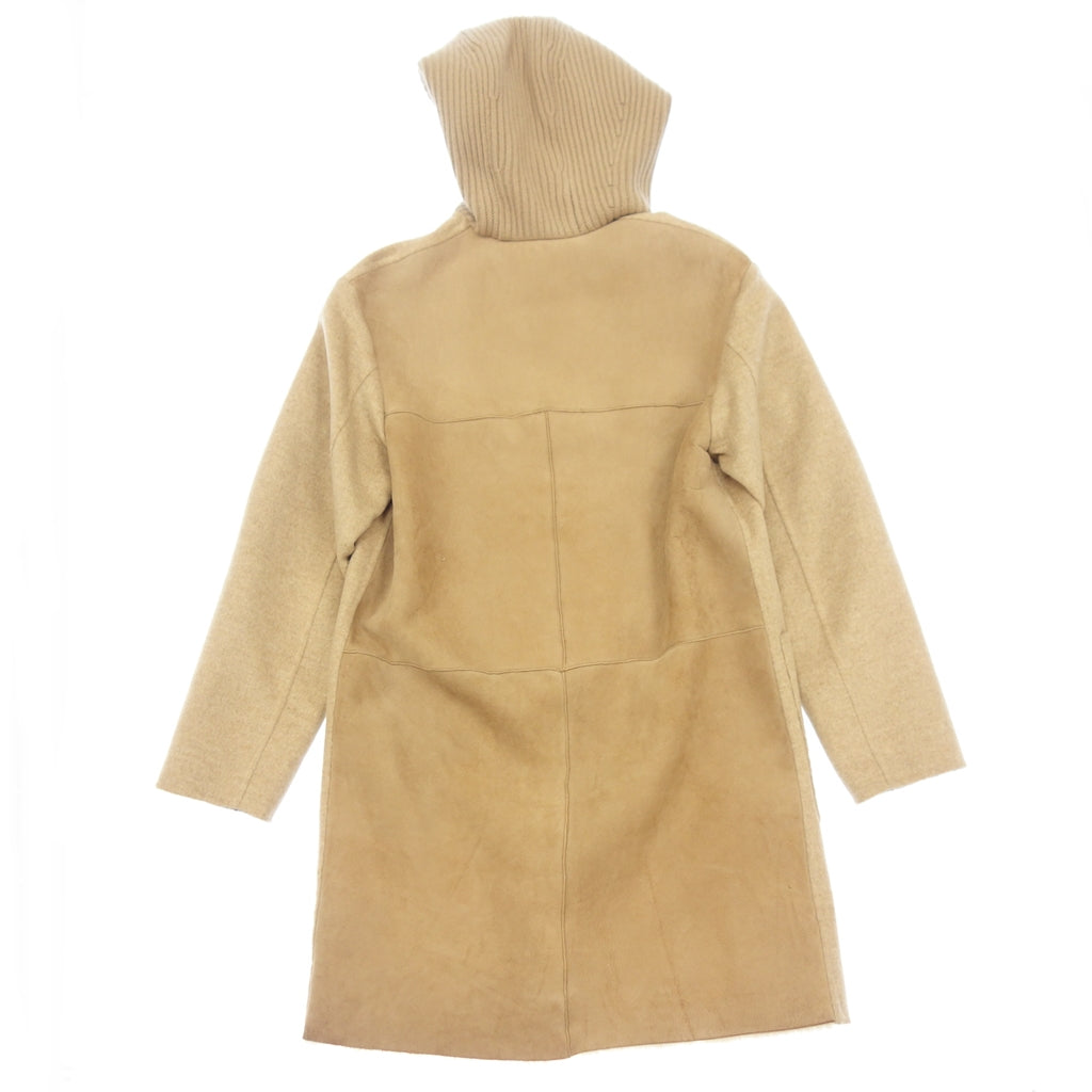 Good condition ◆ Maro Hooded Coat 100% Cashmere Men's Beige Size 50 malo [AFA15] 