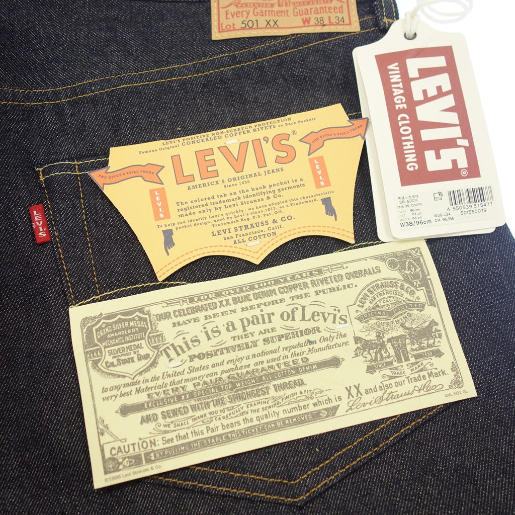 未使用 ◆ Levi's 复古服装牛仔裤 50155-0079 501XX 1955 型号重印日本制造男士靛蓝尺码 W38 L36 LEVI'S LVC 复古服装 [AFB47] 