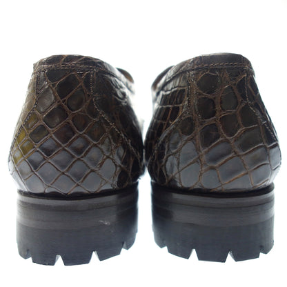 Very good condition ◆ Ducal leather shoes U-tip crocodile leather men's size 41 brown with box Ducal [LA] 