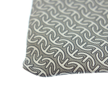 Unused ◆Hermes tie 100% silk all over pattern men's gray with box HERMES [AFI22] 