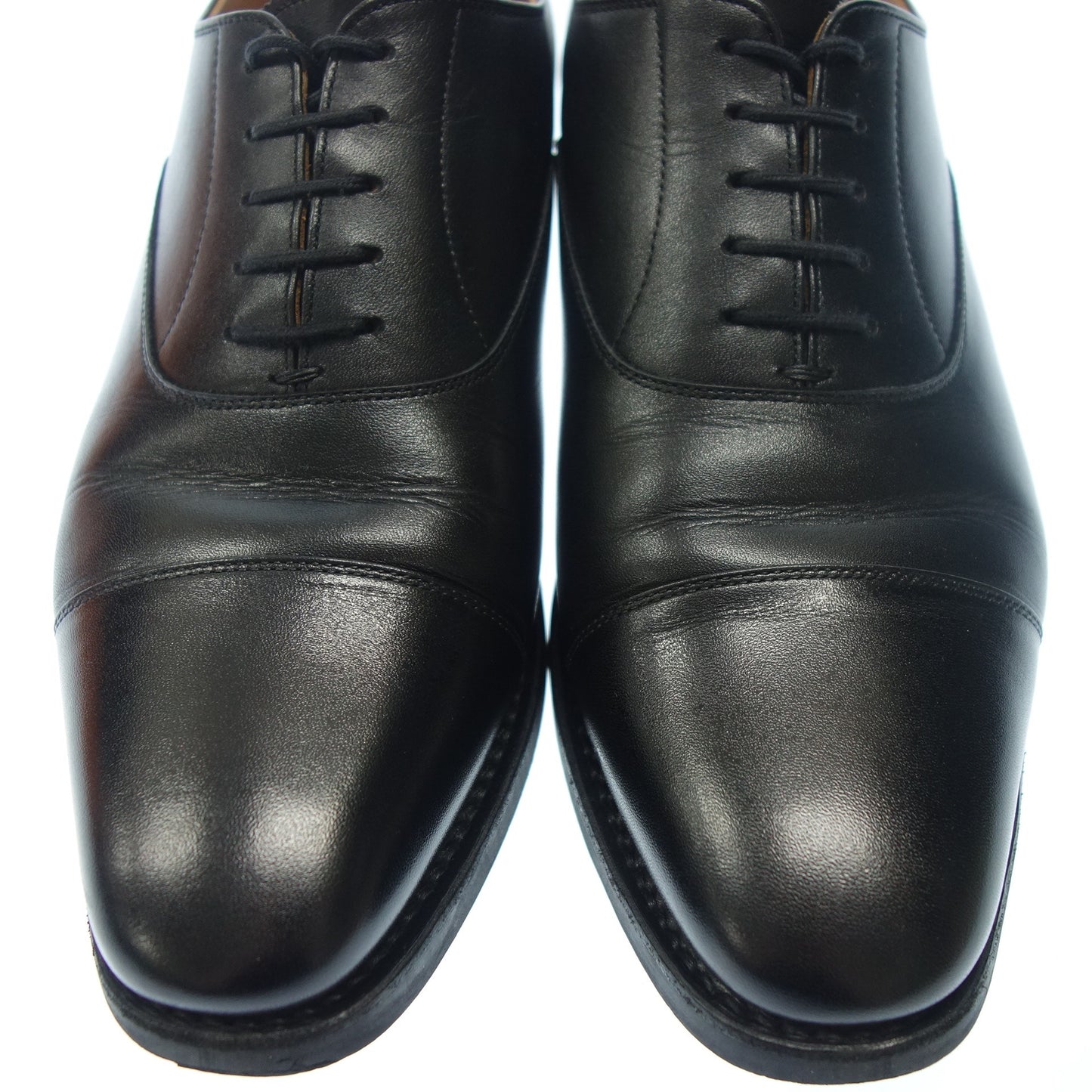 Good condition◆Scotch grain straight tip leather shoes R1766 Men's 25.5cm Black with box SCOTCH GRAIN [AFD5] 