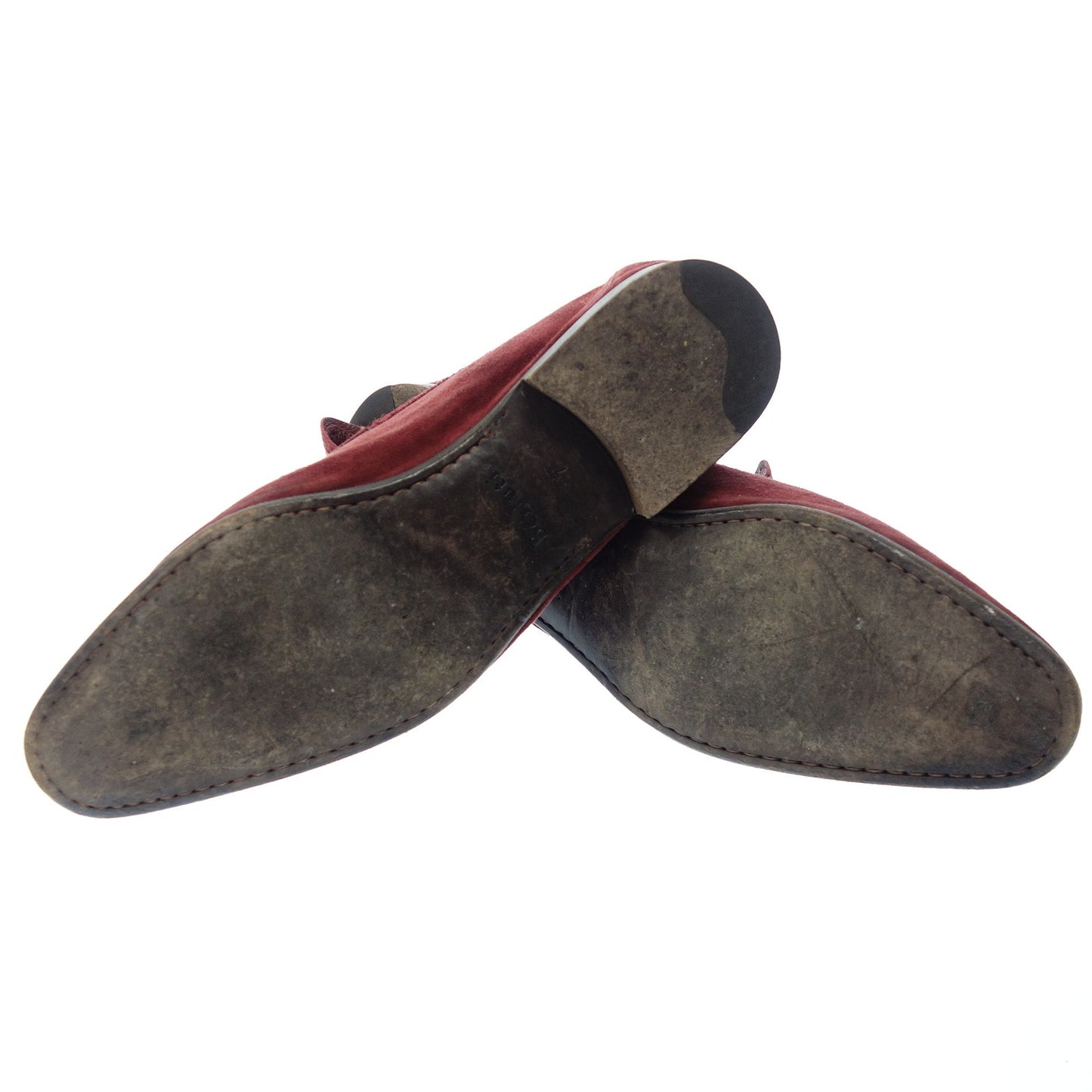 Good condition◆Berluti loafers slip-on suede leather men's size 7 red Berluti [LA] 