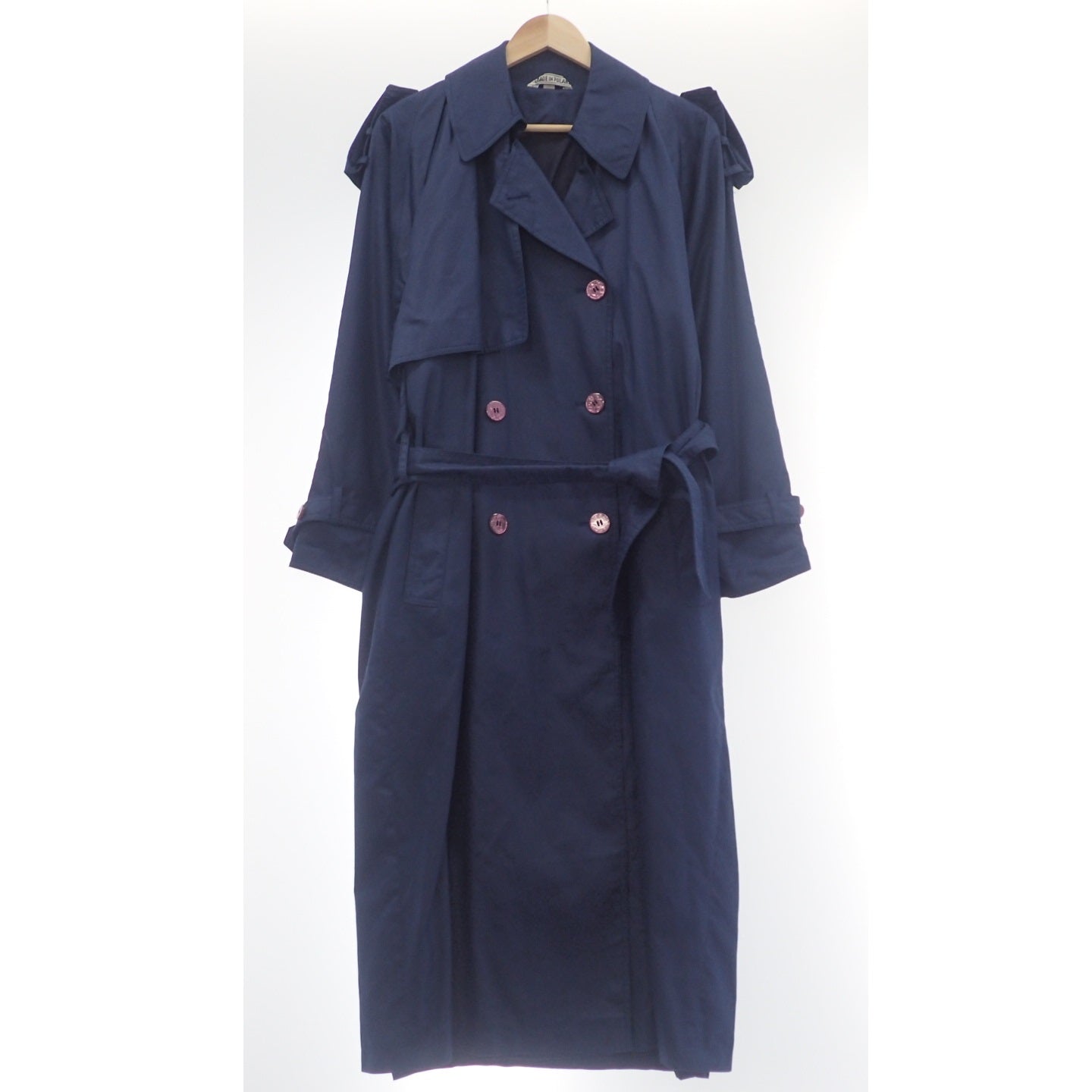 Good Condition ◆ Mia Trench Coat Women's Made in Poland Size 9 Women's Dark Blue 9 mia [AFA9] 