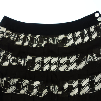 Used ◆ CHANEL Frill Skirt Coco Mark Logo 01A Women's Black Size 36 CHANEL [AFB35]