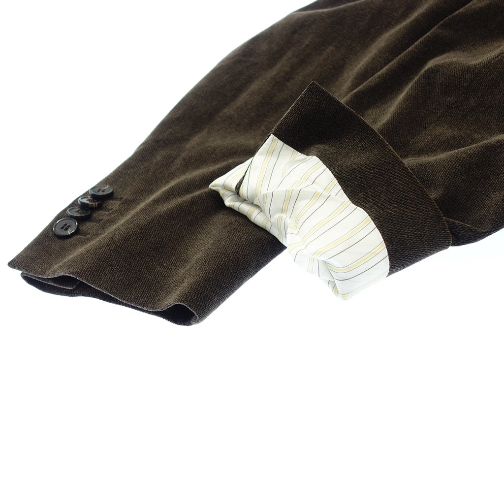 Good Condition ◆ Ermenegildo Zegna 3B Tailored Jacket Cotton Cashmere Men's Brown Size 46 Ermenegildo Zegna [AFB9] 