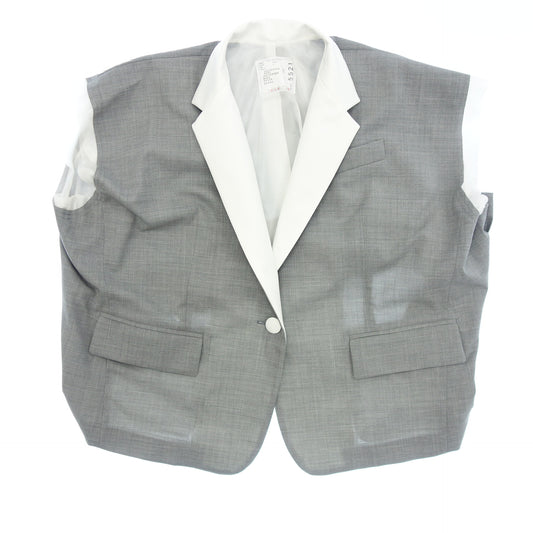 Sacai Jacket Tailored Oversize Cutoff Gray 21-05521 Women's 1 Gray sacai [AFB7] [Used] 