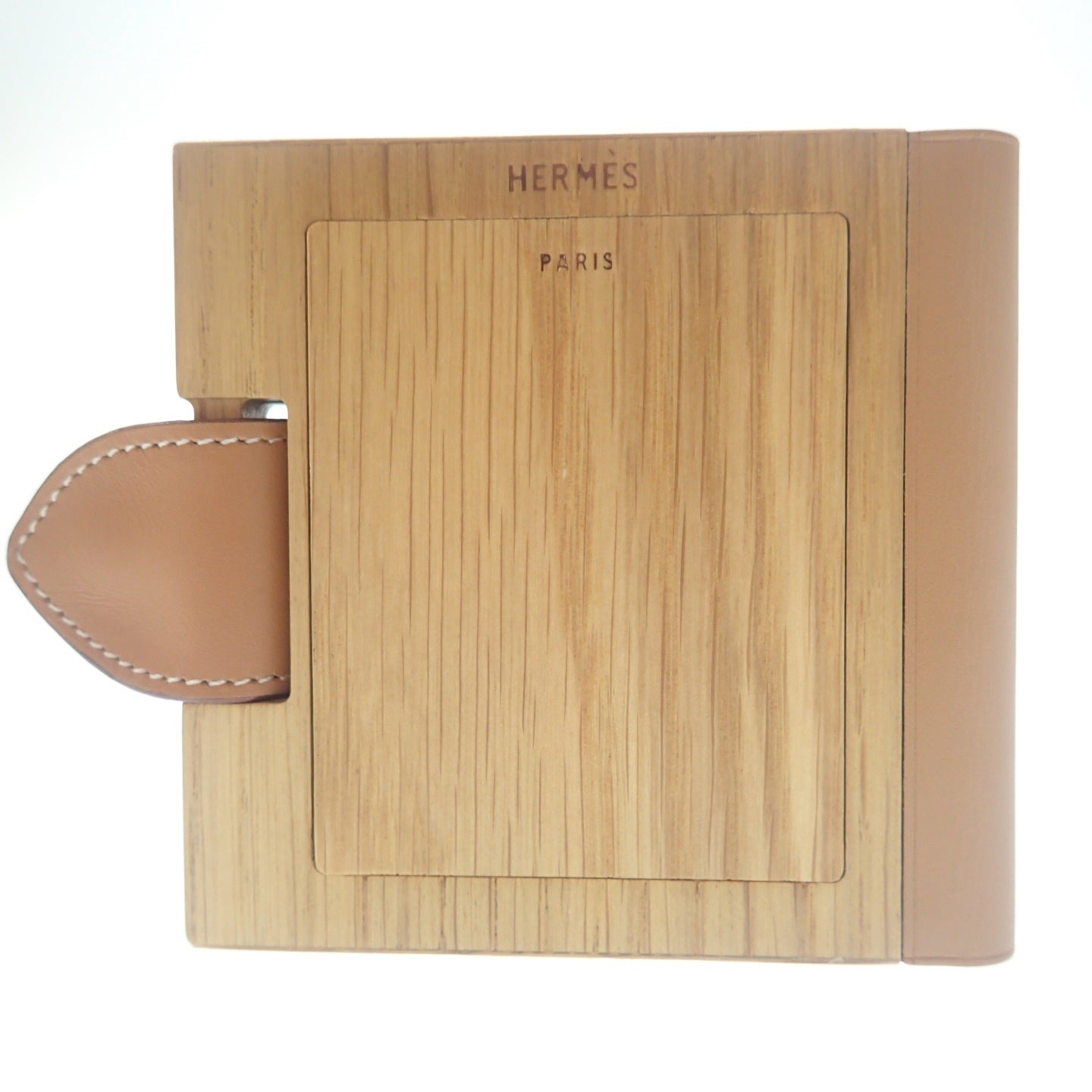 Hermes Snap Photo Frame Wooden with Box Hermes [AFI13] [Used] 