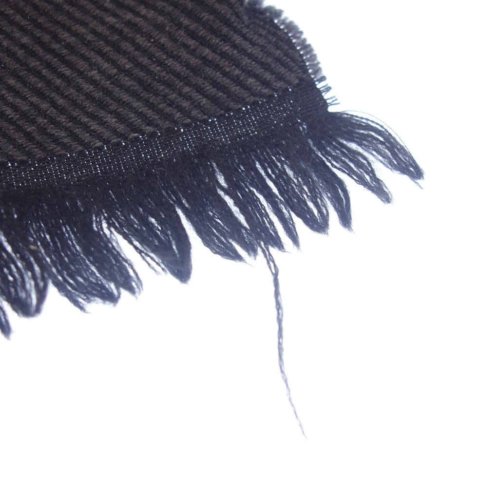 Good condition ◆ Giorgio Armani muffler 100% wool black GIORGIO ARMANI [AFI20] 